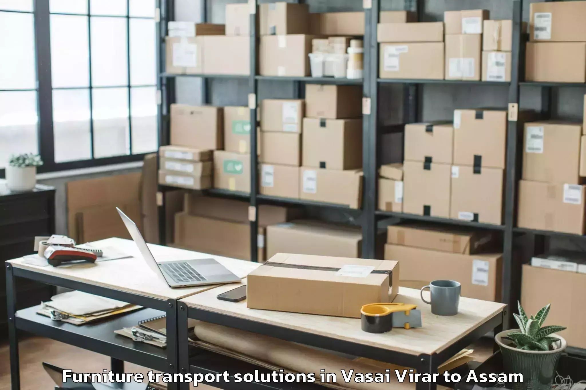 Trusted Vasai Virar to Sivasagar Furniture Transport Solutions